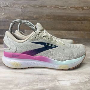 Brooks Ghost 16 Women's Size 7 B Gray Purple Running Shoes Sneakers 1204071B175